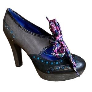 Poetic License London Foolproof Leather Platform Mary Jane Heels with Bow 6